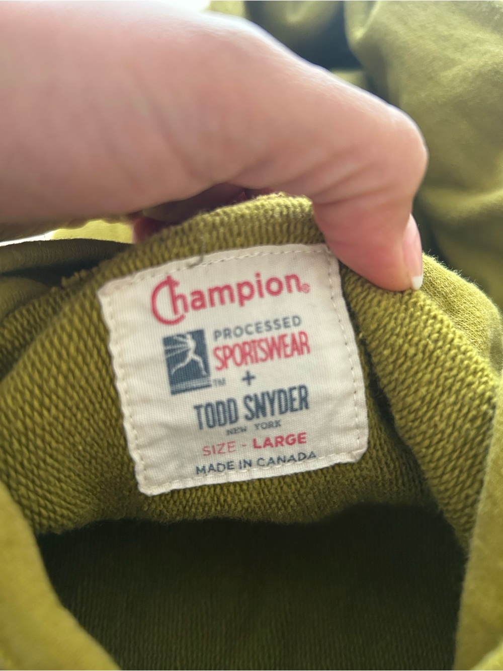 Todd Snyder Olive Green Crewneck Sweater